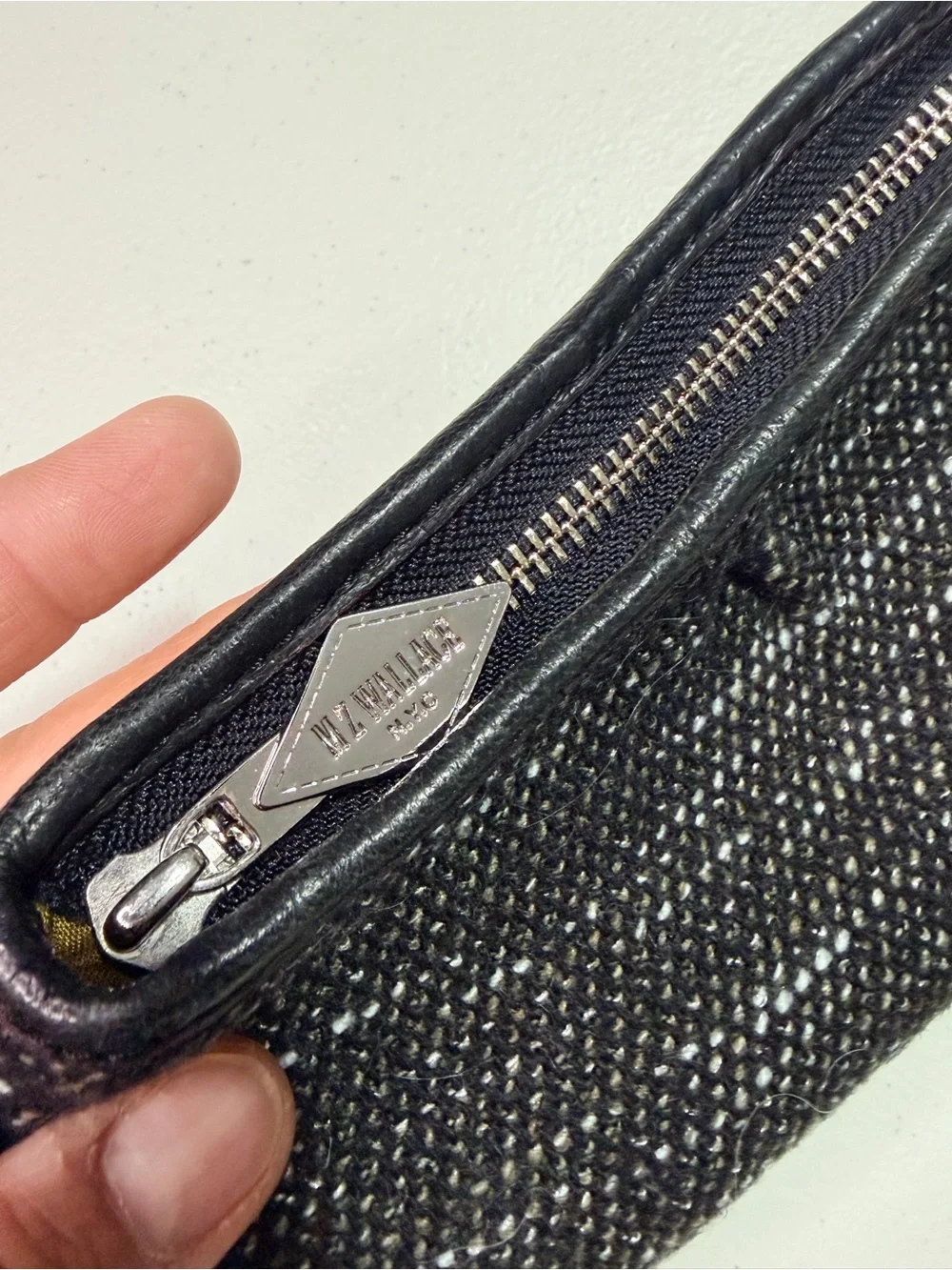 MZ Wallace Black Woven Cosmetic Pouch